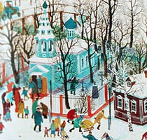 художник Дина Ельцева. Зима